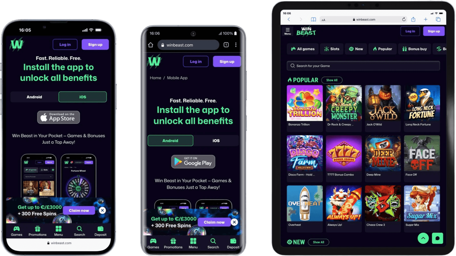 WinBeast Casino App-Screenshot
